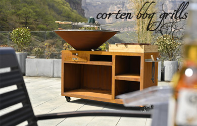 corten steel bbq grills